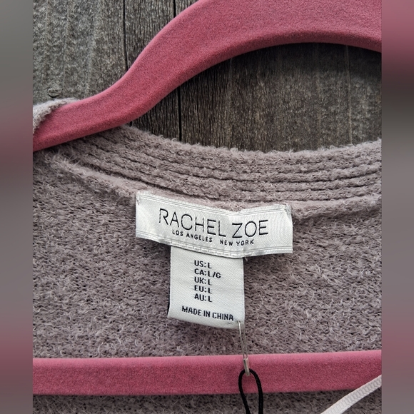 Rachel Zoe Gray Plush Robe Intimates & Sleepwear - Picture 3 of 4